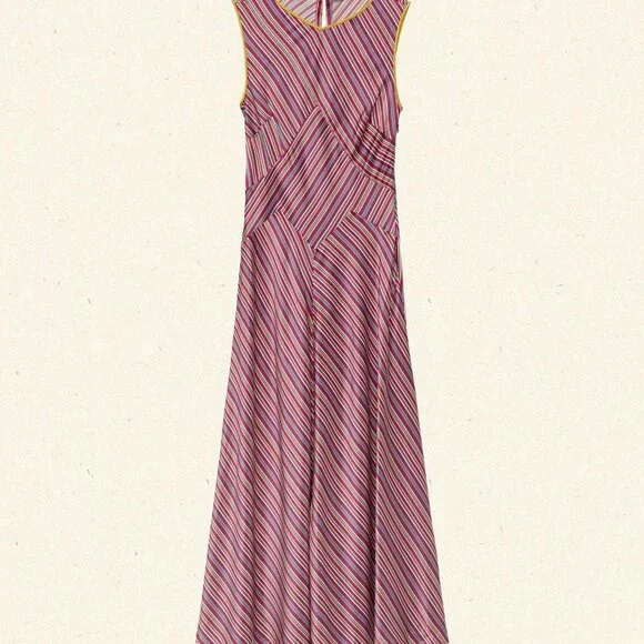 COPY - 【BRAND NEW】DOEN Adelana Silk Dress Le Marais Stripe - Picture 12 of 12